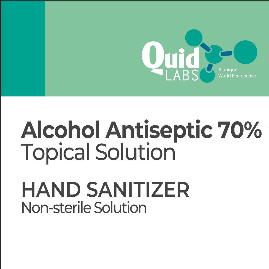 QuidLabs Alcohol Antiseptic 70% Topical Solution Hand Sanitizer